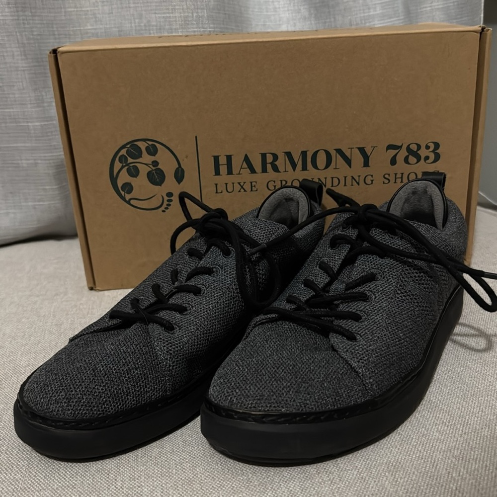 Harmony 783 Grounding Knit Walkers-Sz 9-Emerson Style-Grey/Black-Incl Box
